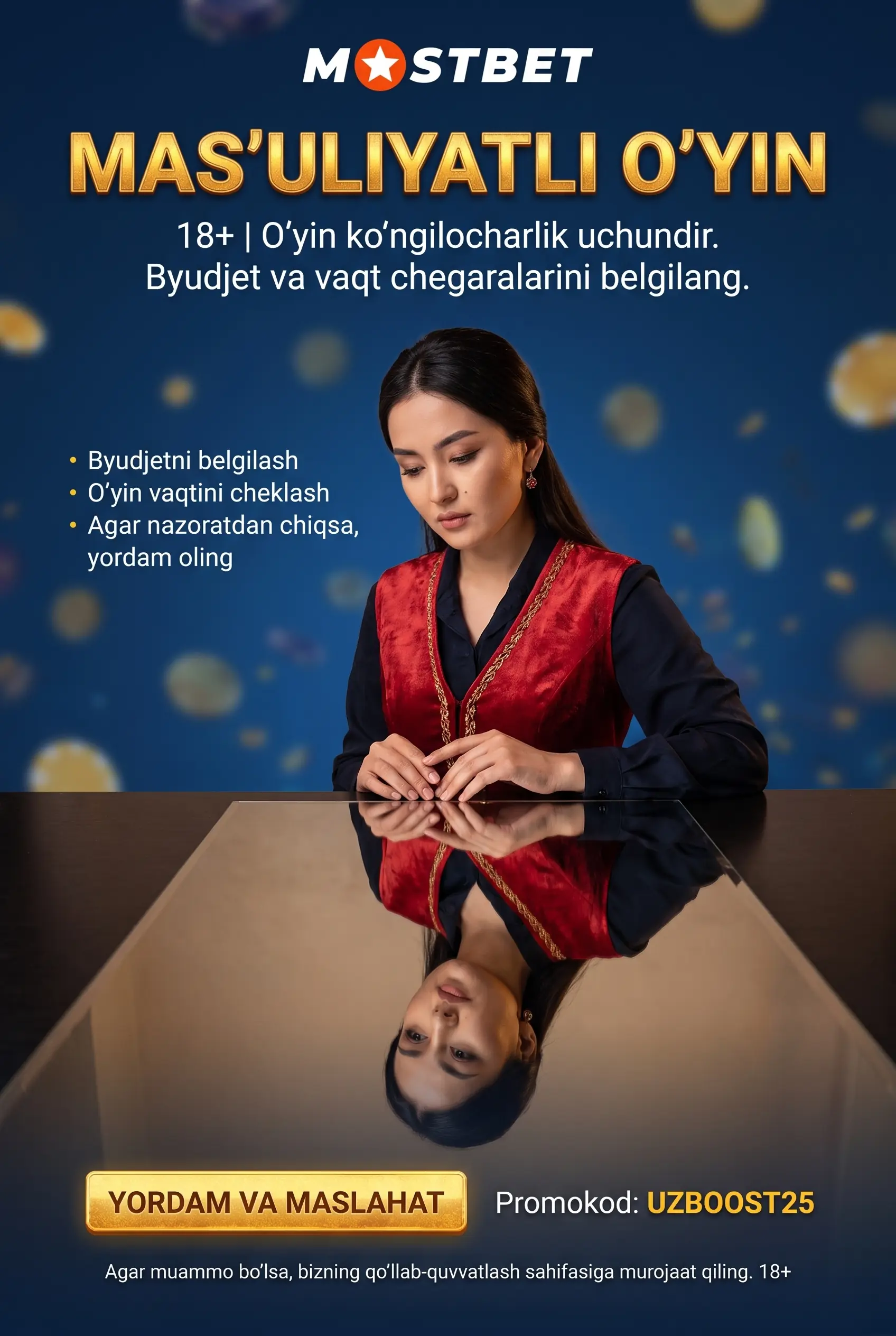 Responsible Gaming 18 yoshdan katta foydalanuvchilar uchun