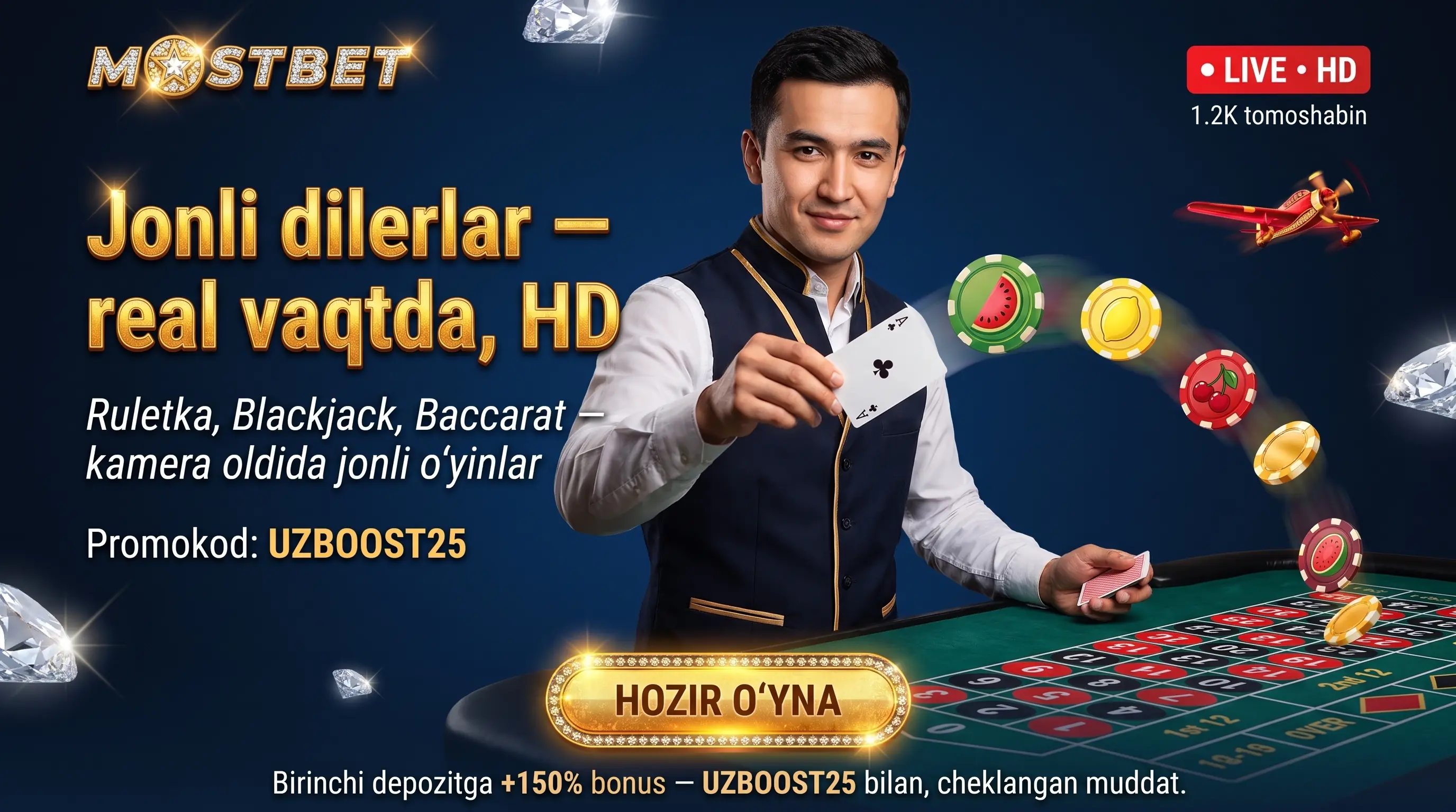 Mostbet live kazino ruletka blackjack baccarat