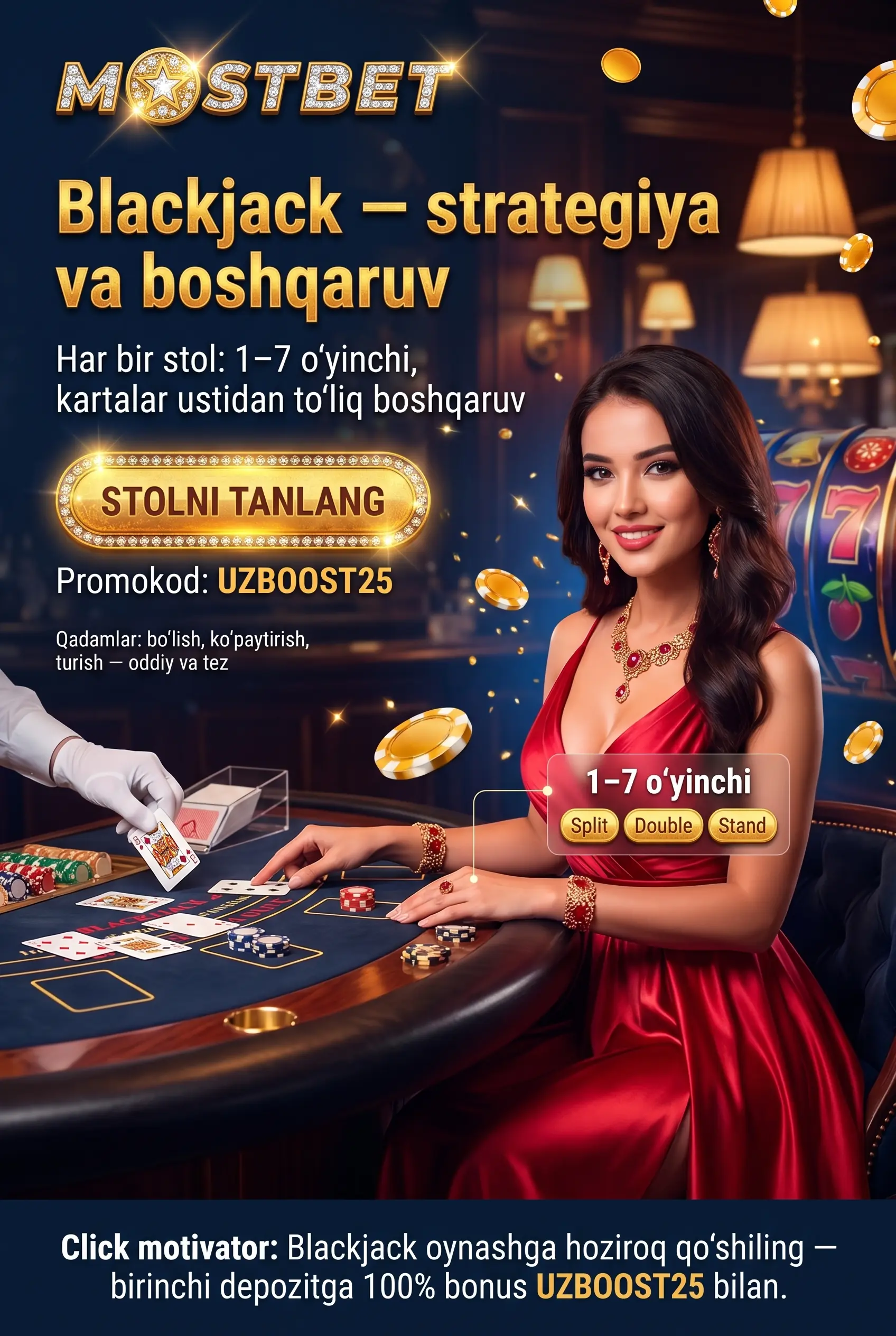 Mostbet blackjack stollari