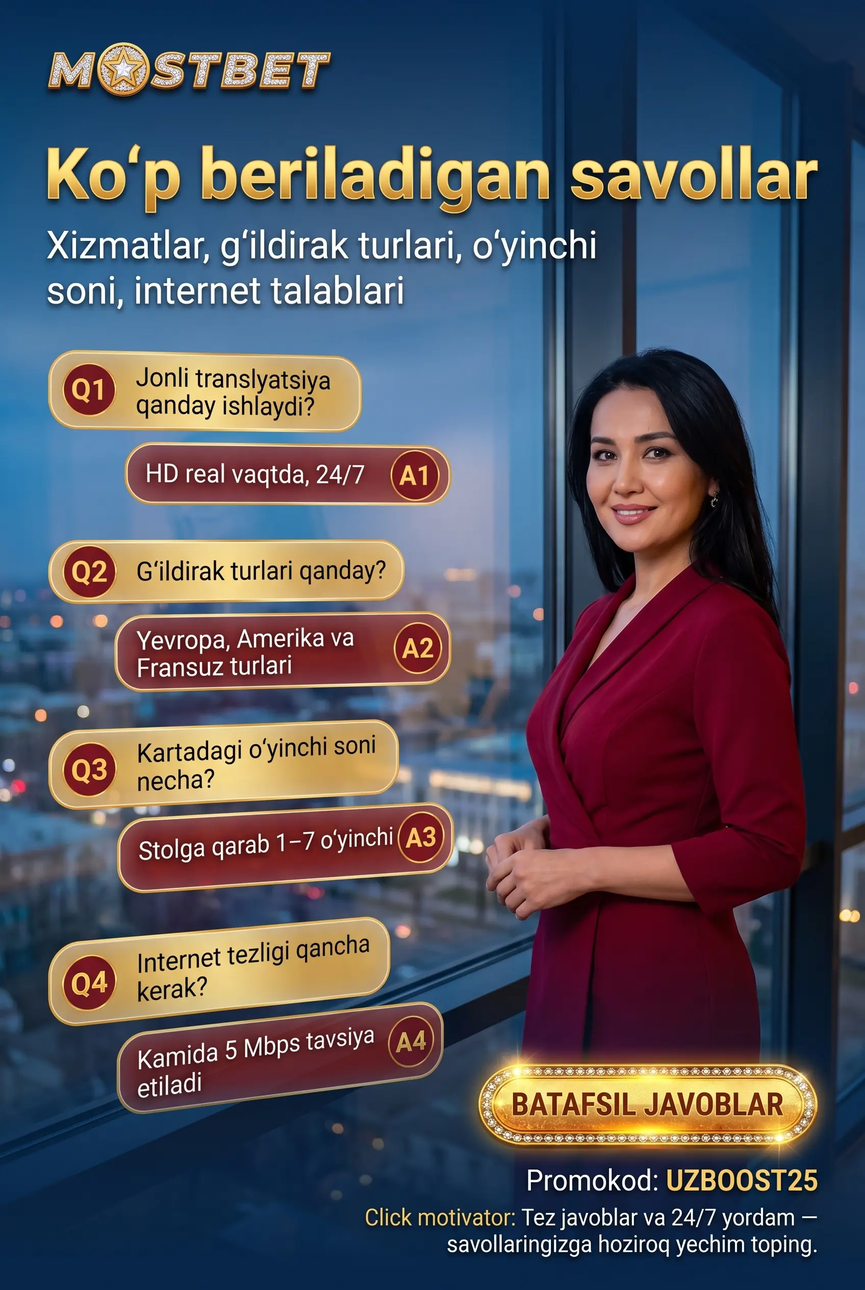 Live kazino haqida ko'p beriladigan savollar