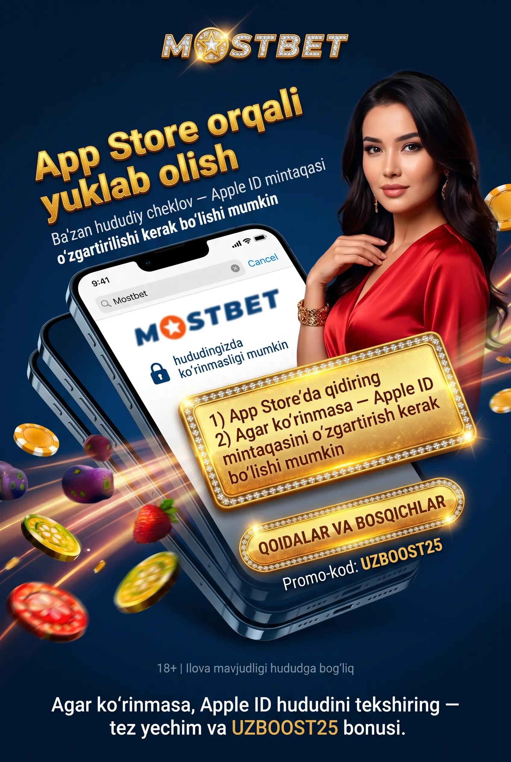 App Store yordamida Mostbet ilovasini yuklab olish
